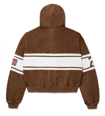 Vale Forever Cursive Zip Up Brown